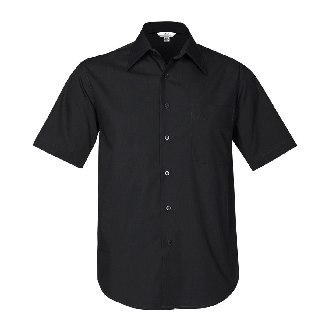 House of Uniforms The Metro Shirt | Mens | Short Sleeve Biz Collection Black