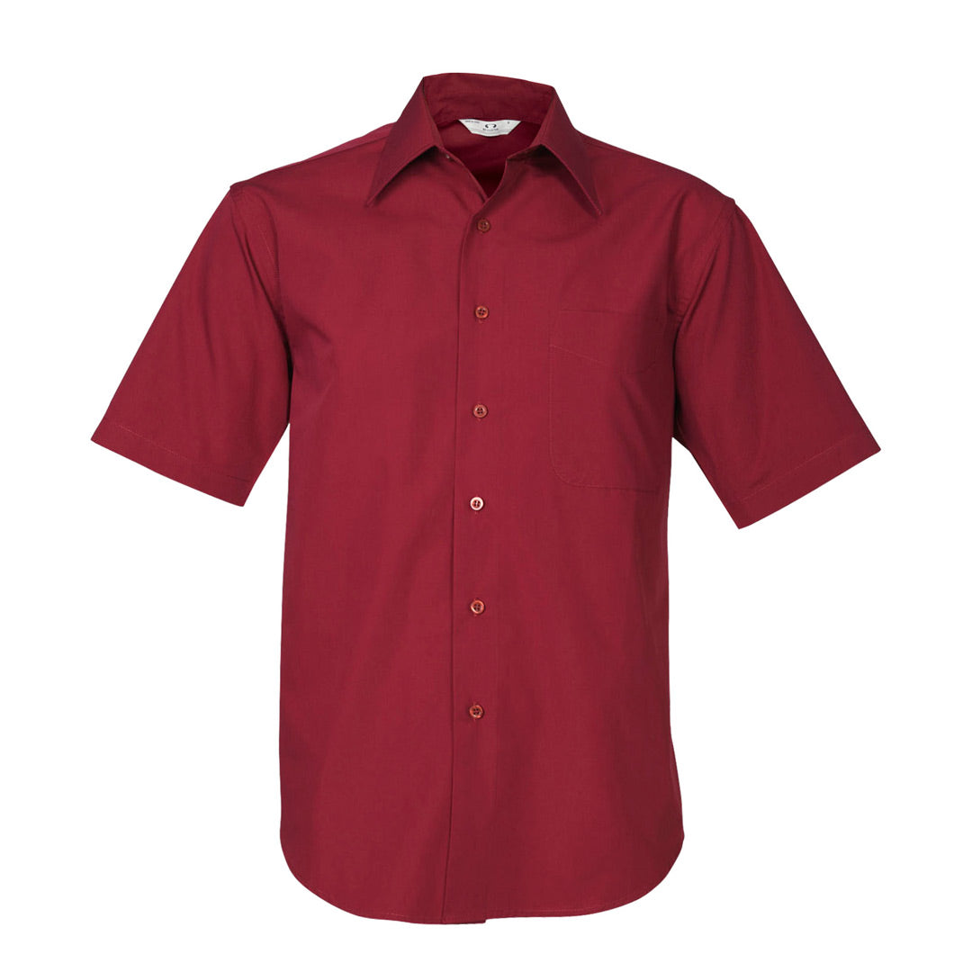 House of Uniforms The Metro Shirt | Mens | Short Sleeve Biz Collection Cherry