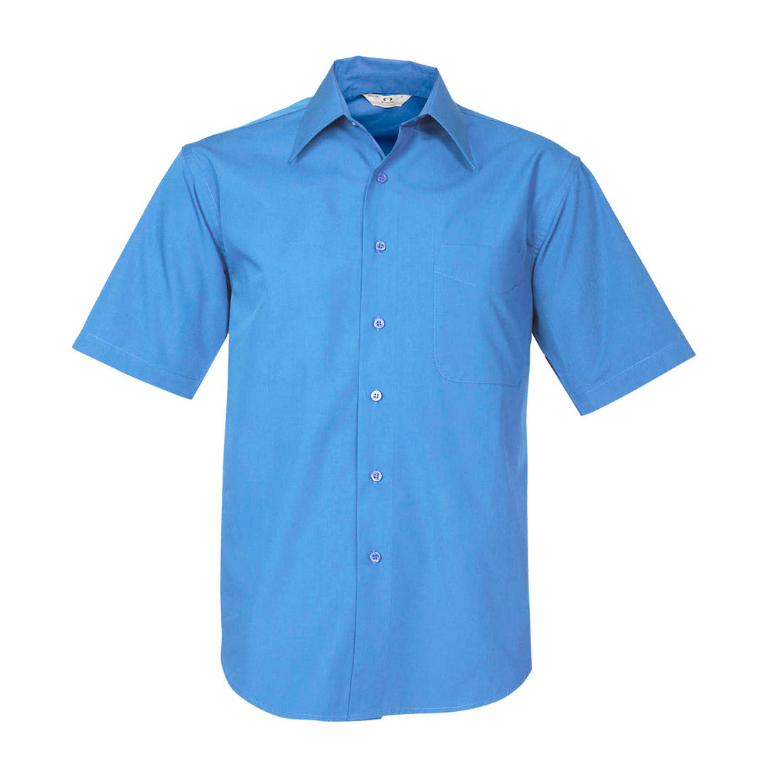 House of Uniforms The Metro Shirt | Mens | Short Sleeve Biz Collection Mid Blue