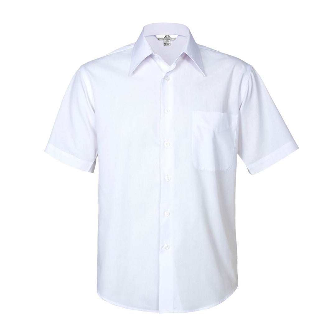 House of Uniforms The Metro Shirt | Mens | Short Sleeve Biz Collection White