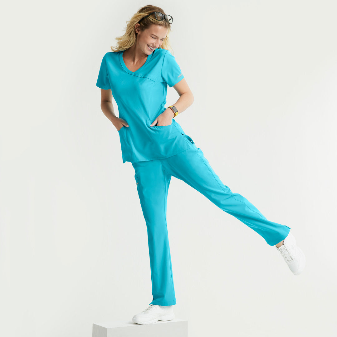 Barco Uniforms: Skechers by Barco Women's 3-Pocket Reliance Mock Wrap Top, Discount Barco Nursing Scrubs and Medical Uniforms, Discounts on Barco  Scrubs