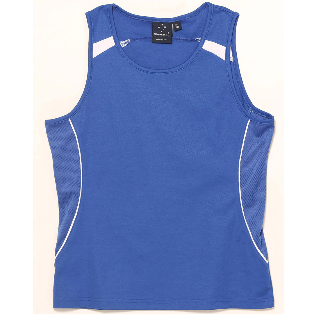 House of Uniforms The Legend Singlet | Ladies Winning Spirit Royal/White