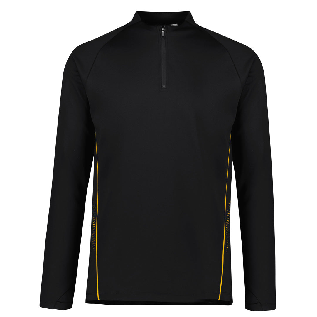 House of Uniforms The Balance Mid Layer Top | Kids | Long Sleeve Biz Collection Black/Gold