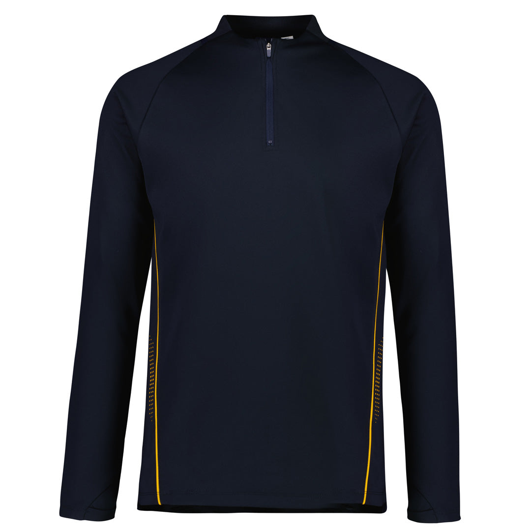 House of Uniforms The Balance Mid Layer Top | Kids | Long Sleeve Biz Collection Navy/Gold
