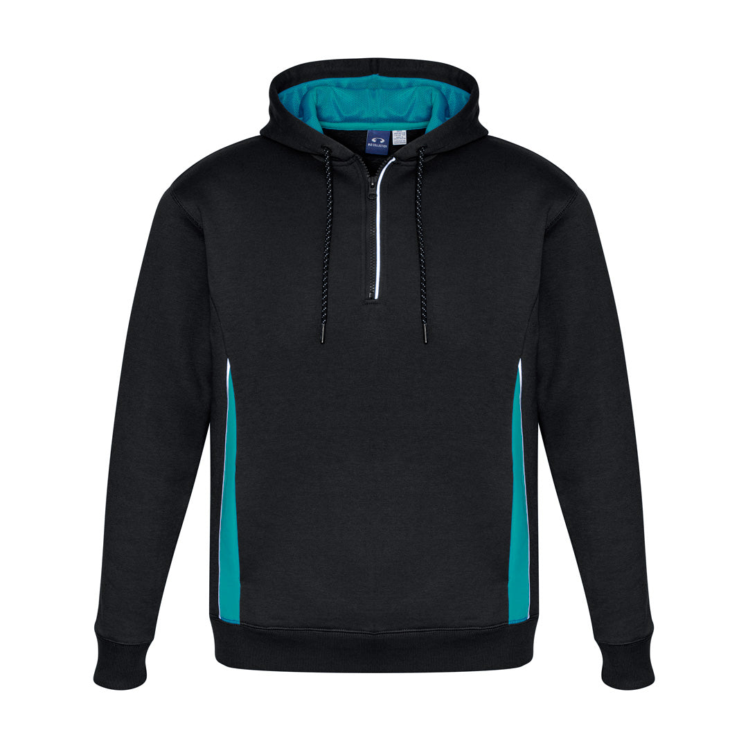 House of Uniforms The Renegade Hoodie | Adults Biz Collection Black/Teal/Silver