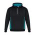 House of Uniforms The Renegade Hoodie | Adults Biz Collection Black/Teal/Silver