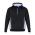 House of Uniforms The Renegade Hoodie | Adults Biz Collection Black/White/Silver