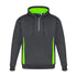 House of Uniforms The Renegade Hoodie | Adults Biz Collection Grey/Lime/Silver