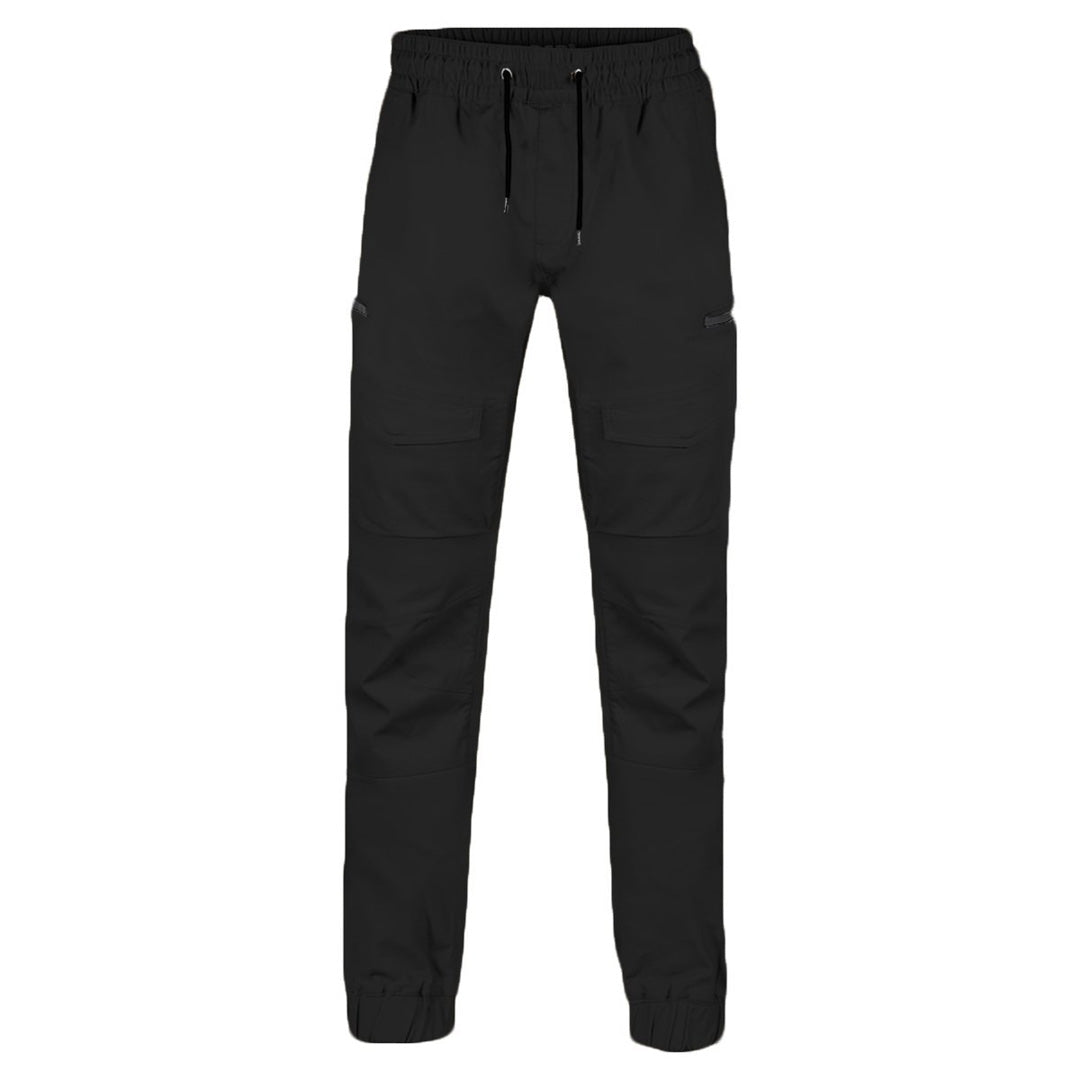 House of Uniforms The Bad Saviour Cuffed Work Pant | Mens Bad Workwear Black