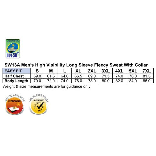 House of Uniforms The Hi Vis Collared Sweat | Mens Winning Spirit