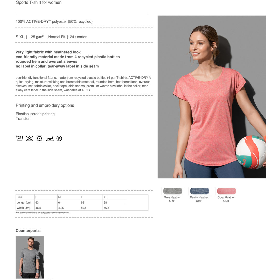 House of Uniforms The Move Recycled Sports Tee | Ladies Stedman