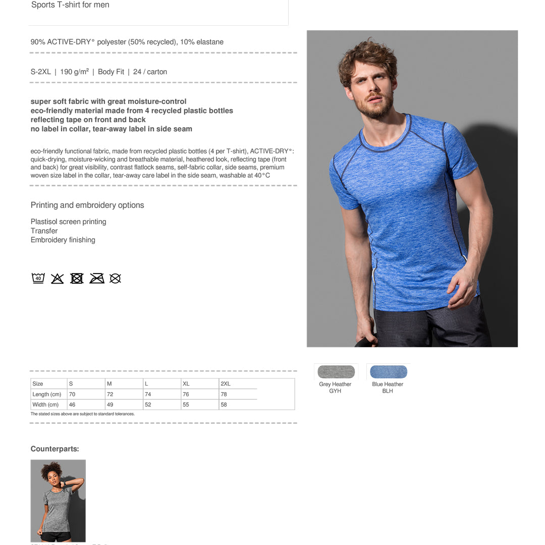 House of Uniforms The Reflect Recycled Sports Tee | Mens Stedman