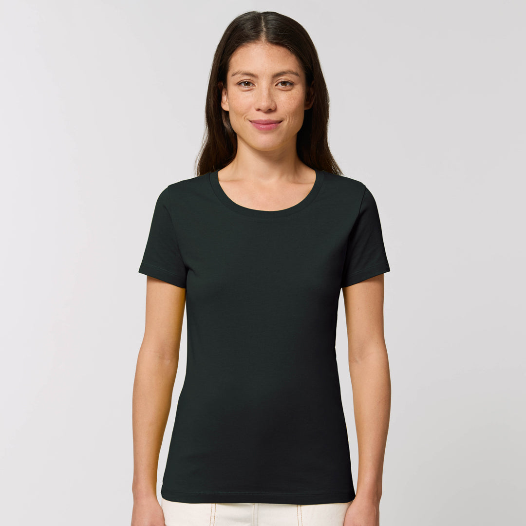 House of Uniforms The Stella Expresser Tee | Crew Neck | Ladies Stanley Stella Black