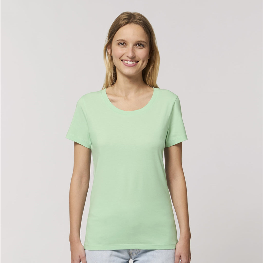 House of Uniforms The Stella Expresser Tee | Crew Neck | Ladies Stanley Stella Geyser Green