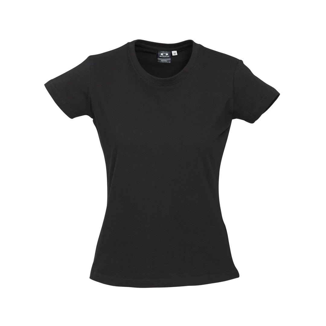 House of Uniforms The Ice Tee | Ladies | Short Sleeve | Dark Colours Biz Collection Black