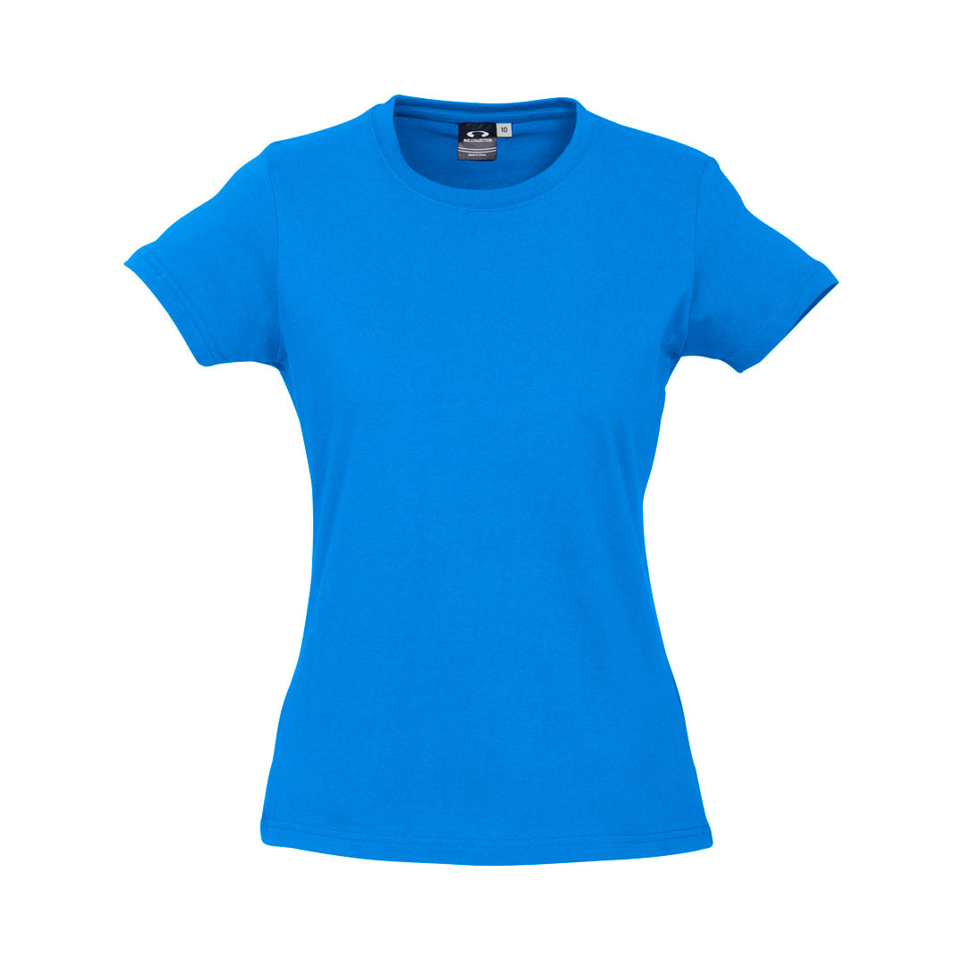 House of Uniforms The Ice Tee | Ladies | Short Sleeve | Bright Colours Biz Collection Neon Cyan
