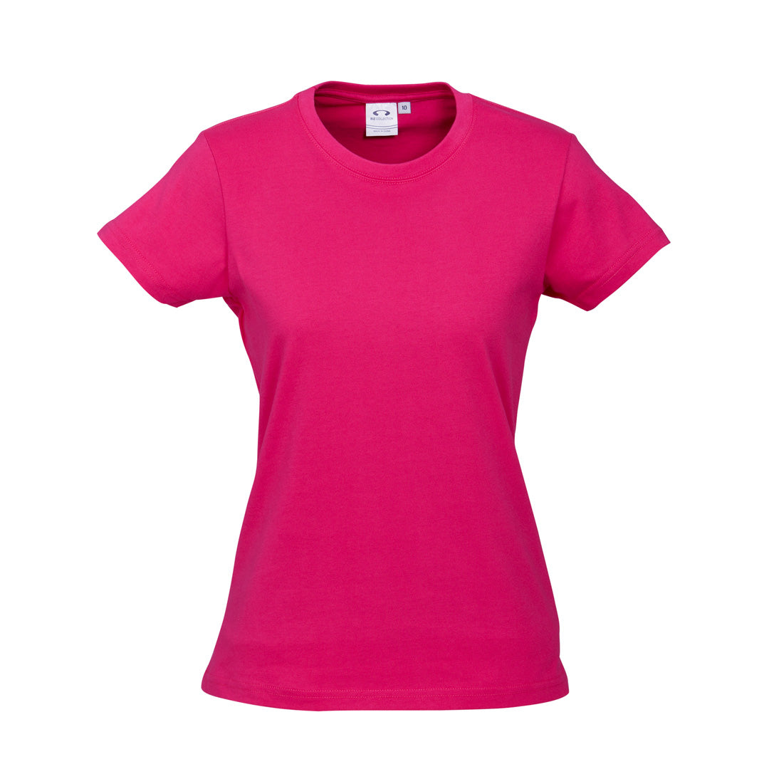 House of Uniforms The Ice Tee | Ladies | Short Sleeve | Bright Colours Biz Collection Fuchsia