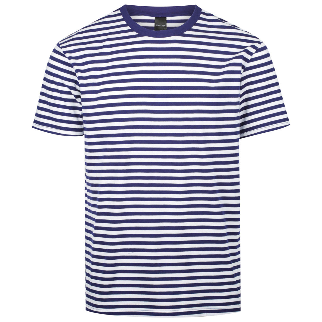 House of Uniforms The Stevie Tee | Mens Identitee Navy/White