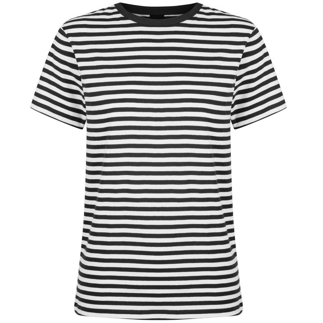 House of Uniforms The Stevie Tee | Ladies Identitee Black/White