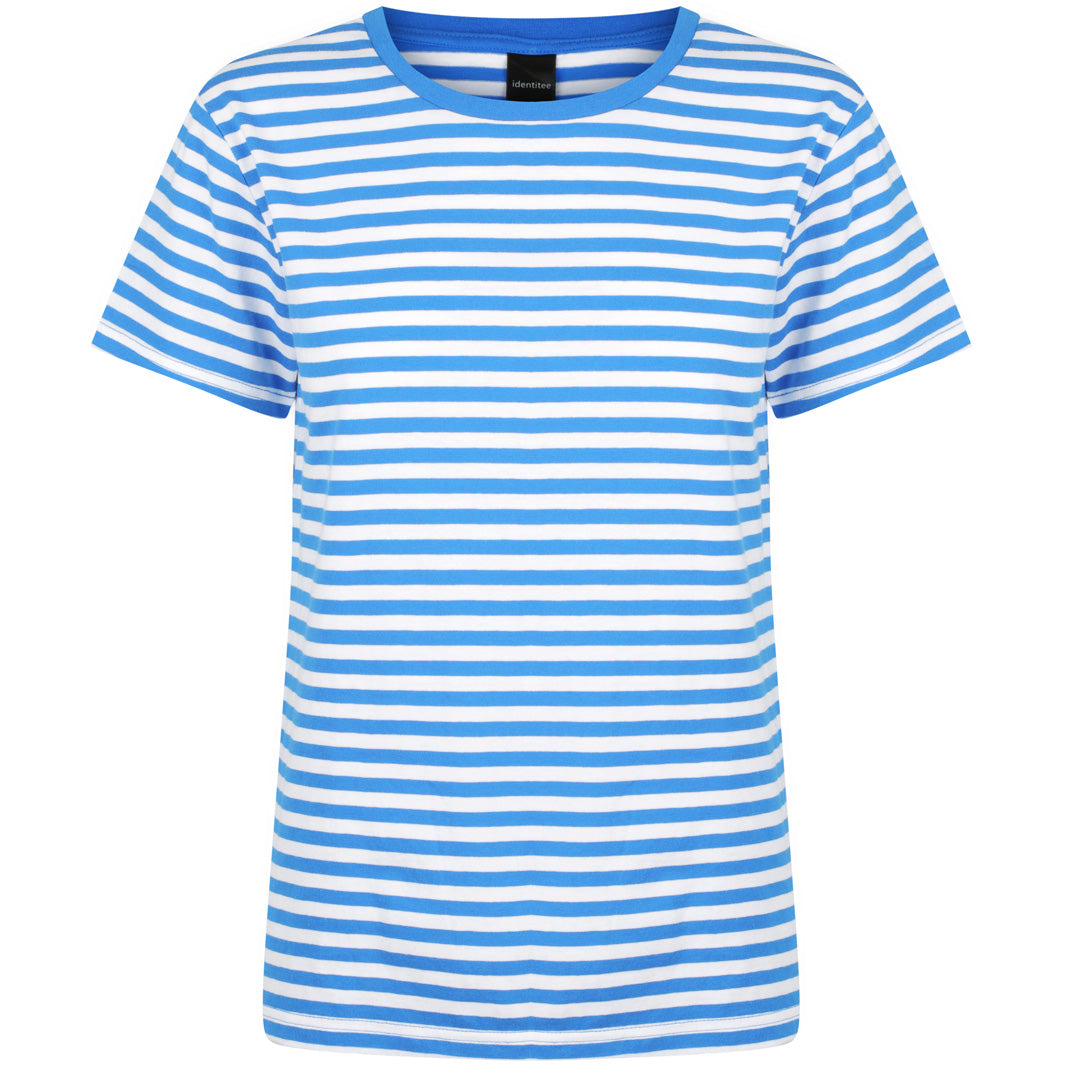 House of Uniforms The Stevie Tee | Ladies Identitee Blue/White