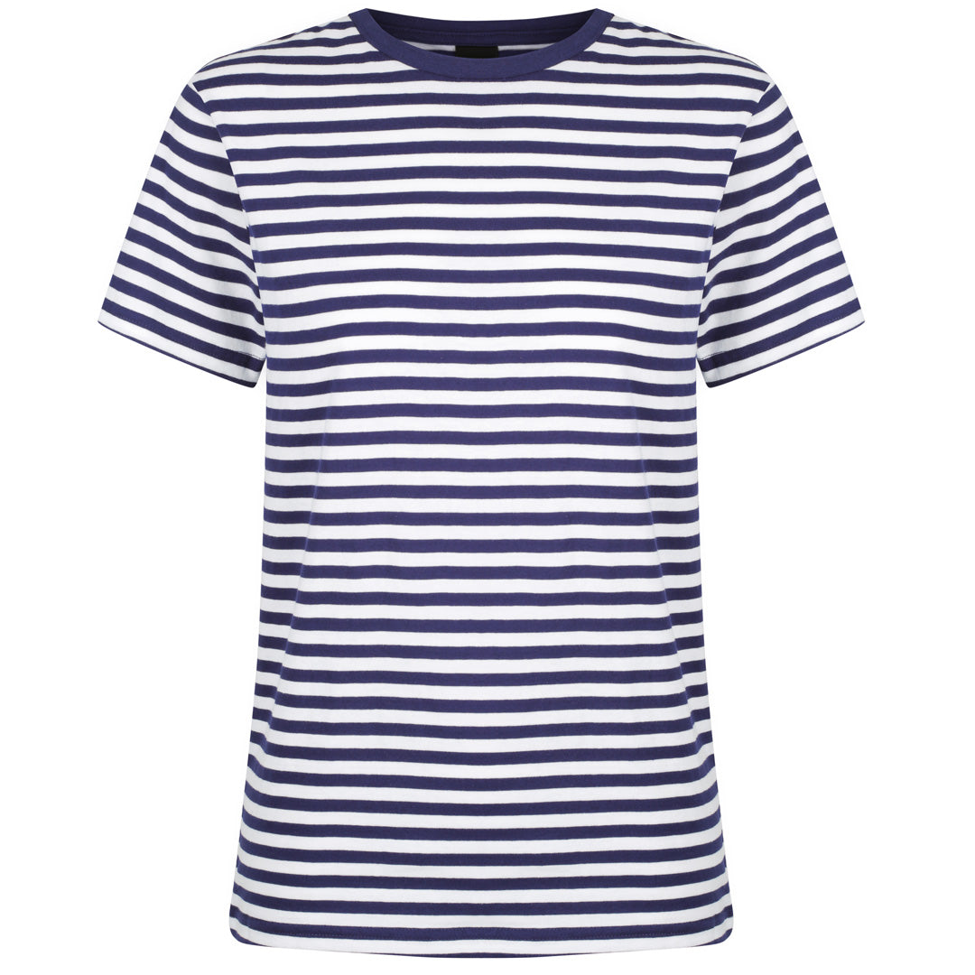 House of Uniforms The Stevie Tee | Ladies Identitee Navy/White