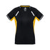 House of Uniforms The Renegade Tee | Ladies | Short Sleeve | Plus Biz Collection Black/Gold/Silver