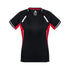 House of Uniforms The Renegade Tee | Ladies | Short Sleeve | Plus Biz Collection Black/Red/Silver