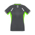House of Uniforms The Renegade Tee | Ladies | Short Sleeve | Plus Biz Collection Grey/Lime/Silver