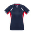 House of Uniforms The Renegade Tee | Ladies | Short Sleeve | Plus Biz Collection Navy/Red/Silver