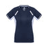 House of Uniforms The Renegade Tee | Ladies | Short Sleeve | Plus Biz Collection Navy/White/Silver