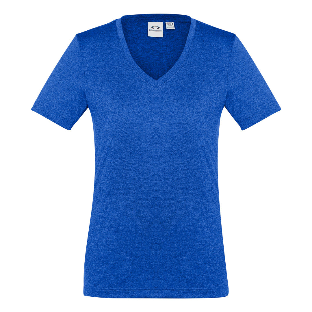 House of Uniforms The Aero Tee | Ladies | Short Sleeve Biz Collection Electric Blue Marle