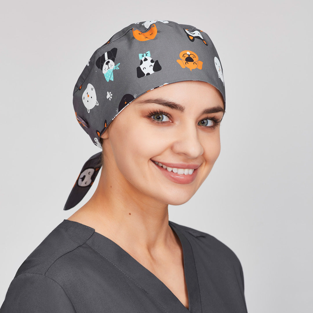 House of Uniforms The Printed Scrub Cap | Adults Biz Care 