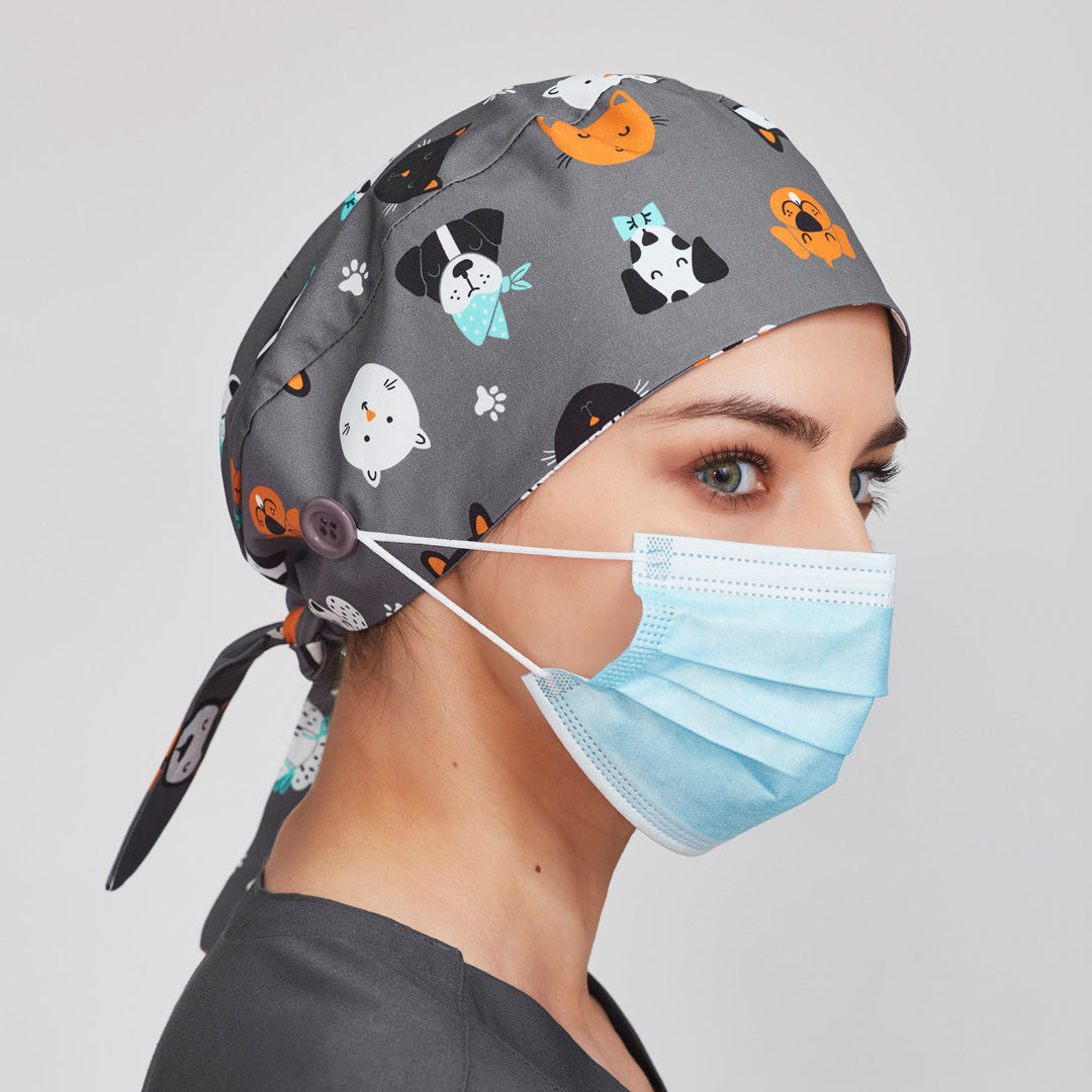 House of Uniforms The Printed Scrub Cap | Adults Biz Care 