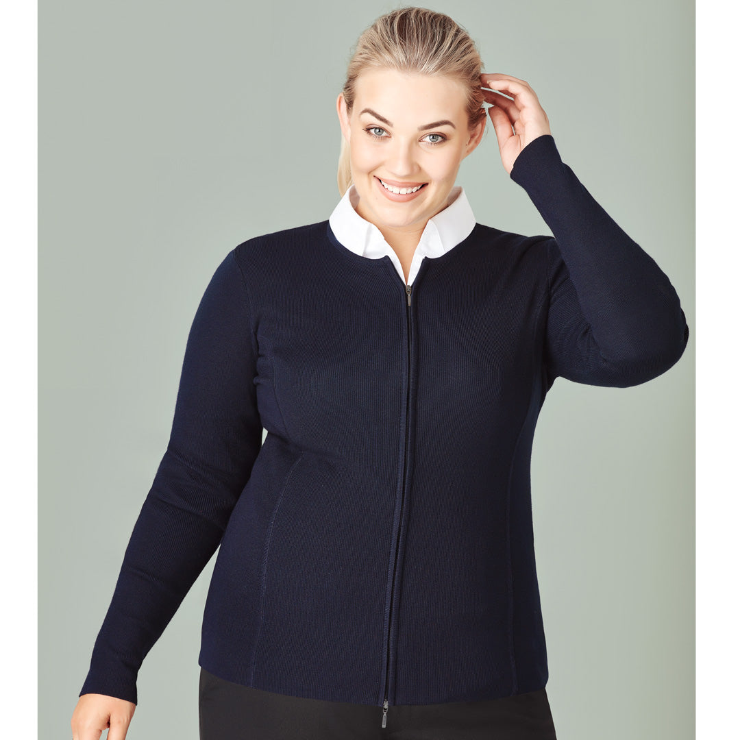 House of Uniforms The 2 Way Zip Knit | Ladies | Cardigan Biz Collection