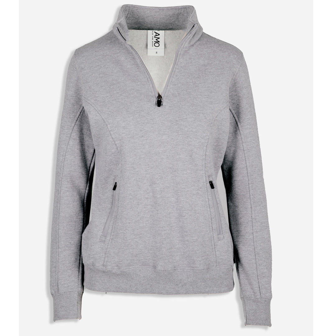House of Uniforms The Enterprise Zip Fleece | Ladies Ramo Grey Marle