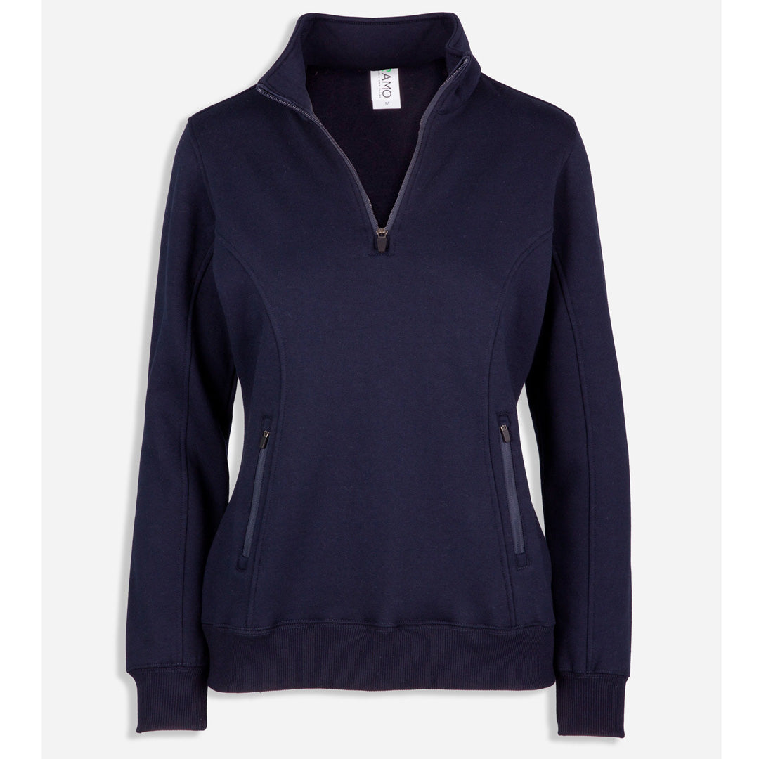 House of Uniforms The Enterprise Zip Fleece | Ladies Ramo Navy