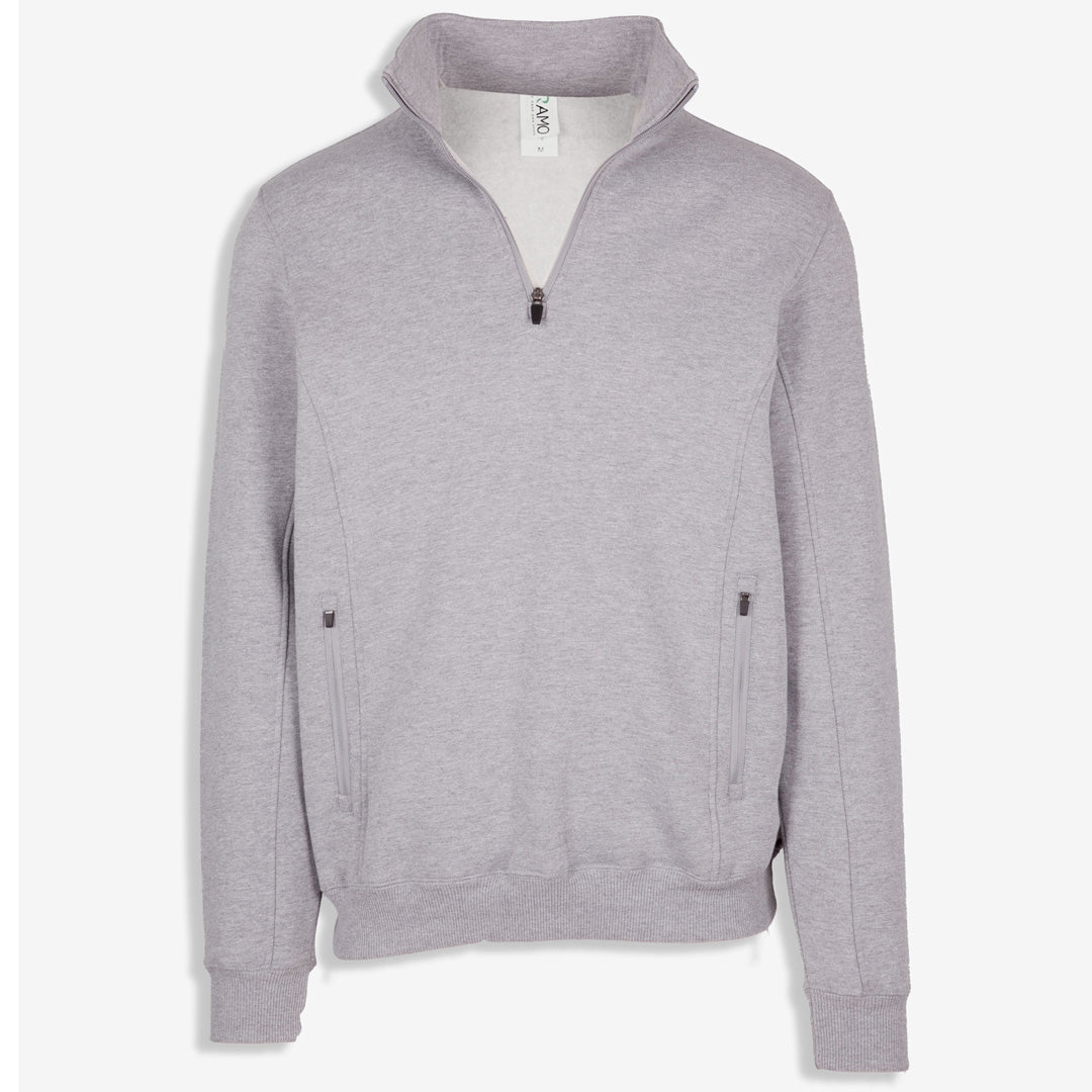 House of Uniforms The Enterprise Zip Fleece | Mens Ramo Grey Marle