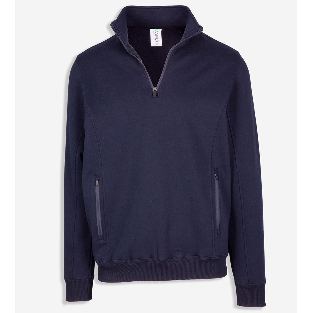 House of Uniforms The Enterprise Zip Fleece | Mens Ramo Navy