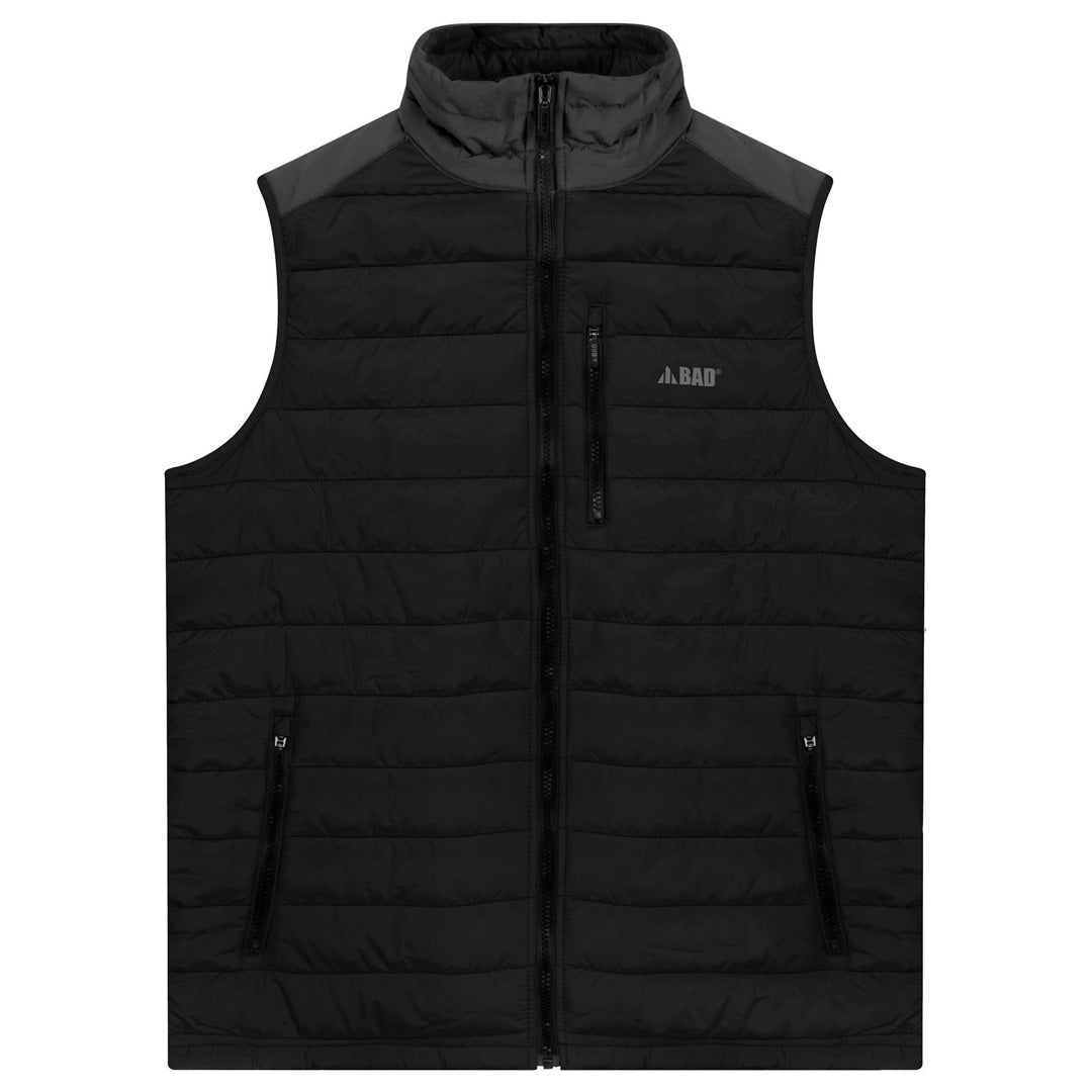 House of Uniforms The Bad Hi Vis Down Puffer Vest | Mens Bad Workwear Black