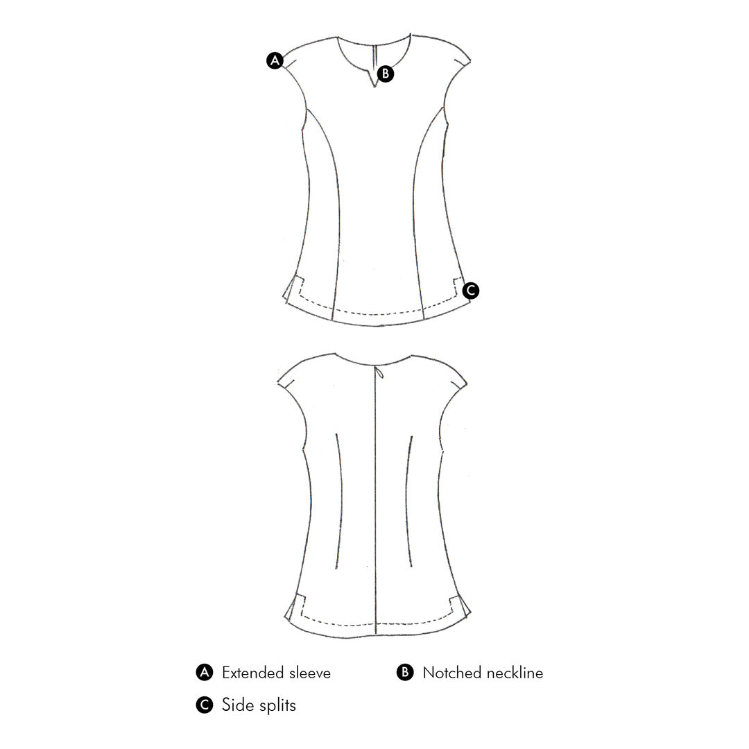 House of Uniforms The Victoria Shell Top | Cap Sleeve | Ladies Corporate Comfort