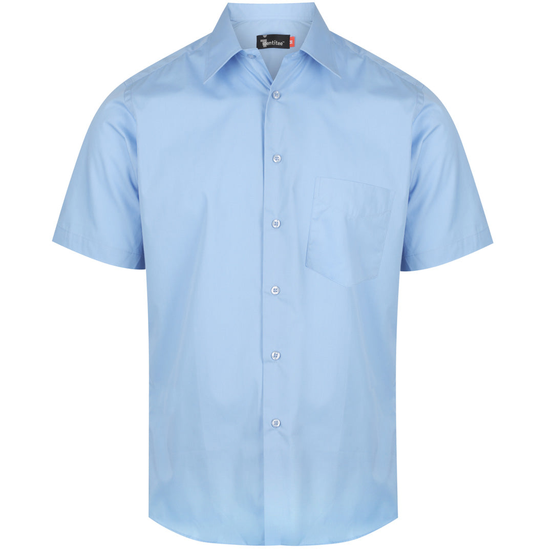 House of Uniforms The Rodeo Shirt | Mens | Short & Long Sleeve Identitee Mid Blue