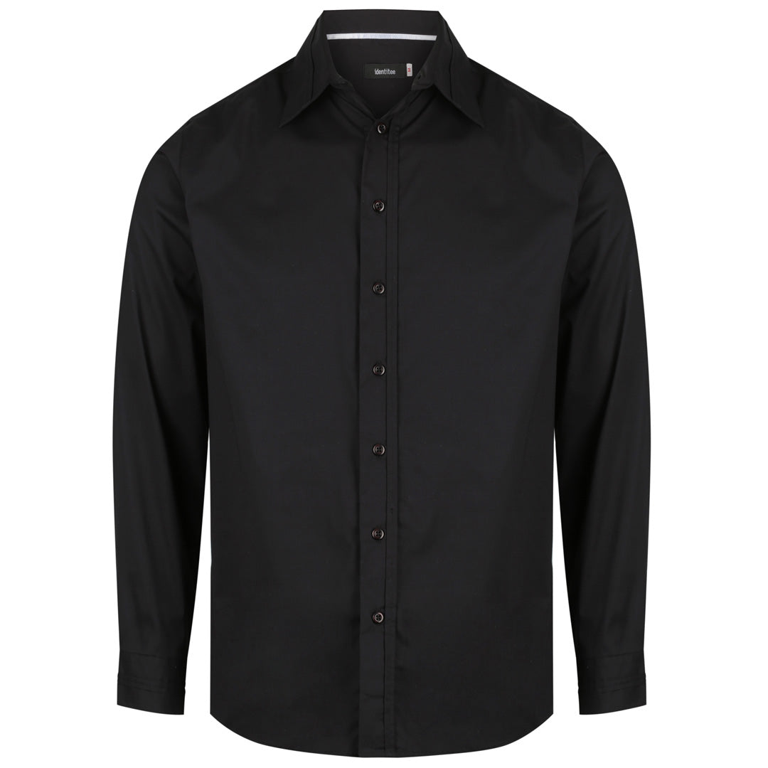 House of Uniforms The Vegas Shirt | Mens | Long Sleeve Identitee Black