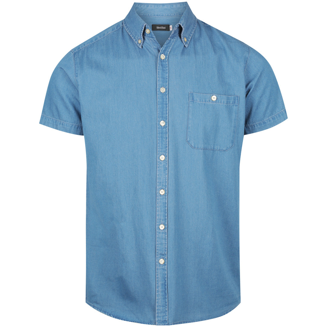 House of Uniforms The Dylan Shirt | Mens | Short & Long Sleeve Identitee Vintage Blue