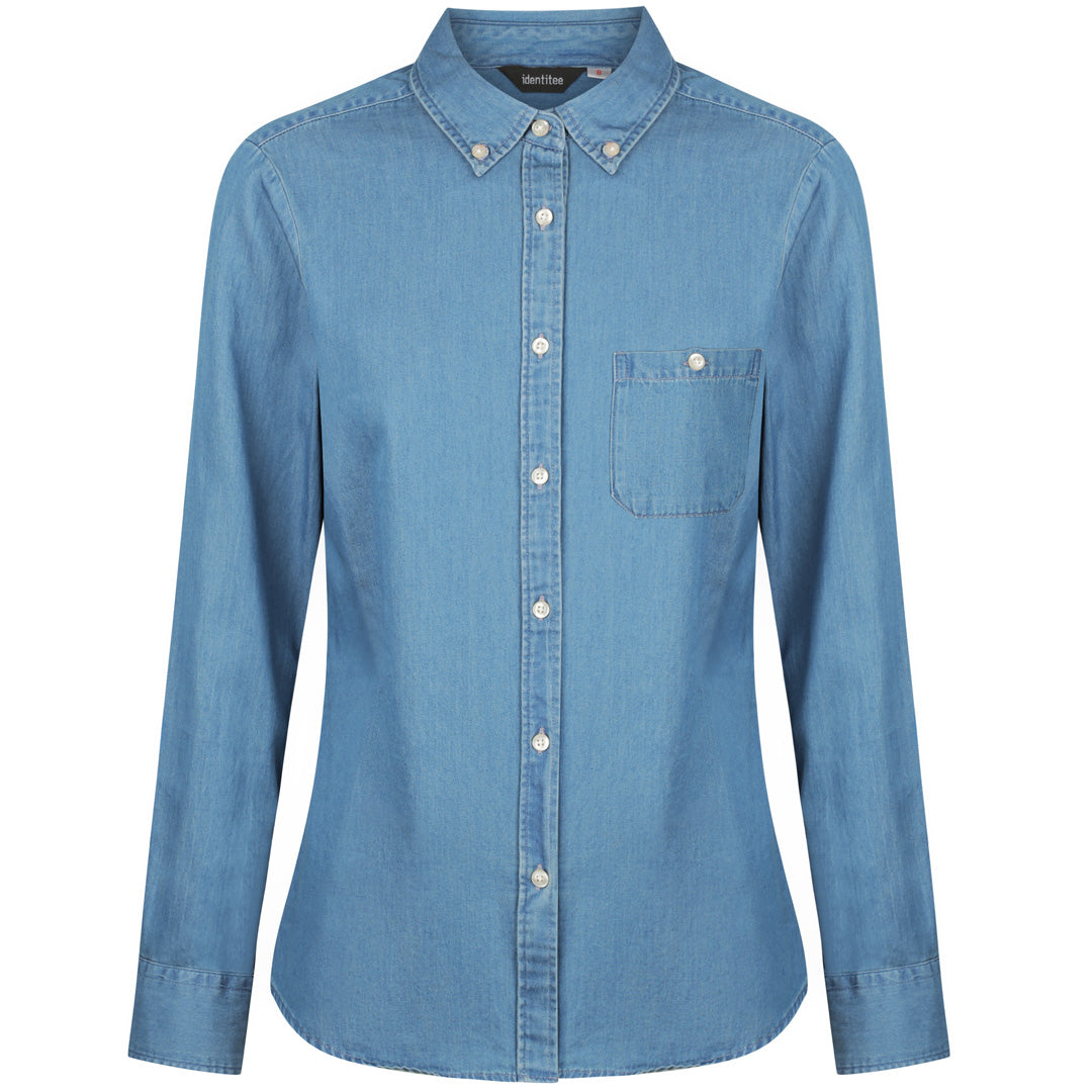 House of Uniforms The Dylan Shirt | Ladies | Short & Long Sleeve Identitee Vintage Blue
