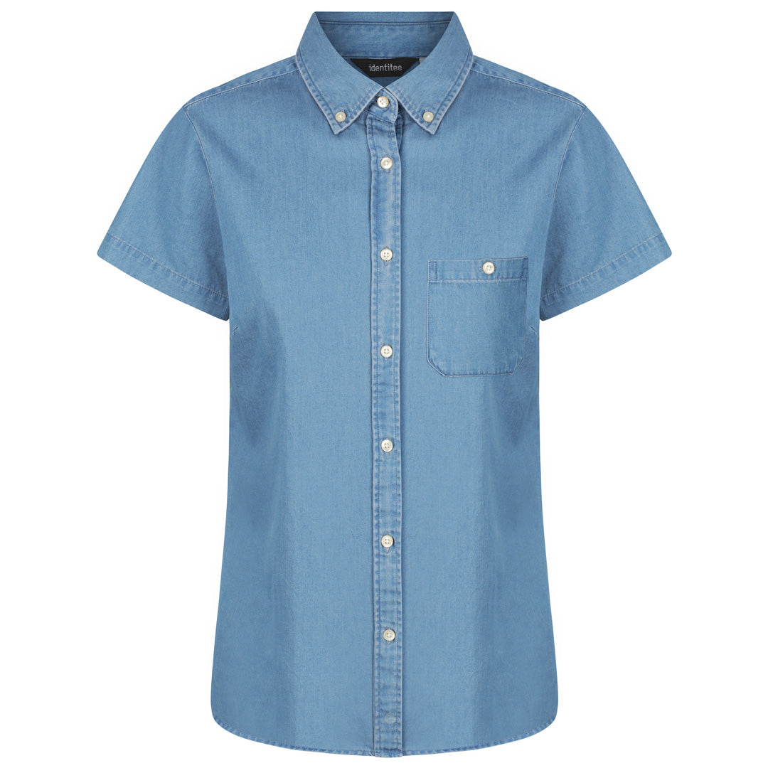 House of Uniforms The Dylan Shirt | Ladies | Short & Long Sleeve Identitee Vintage Blue
