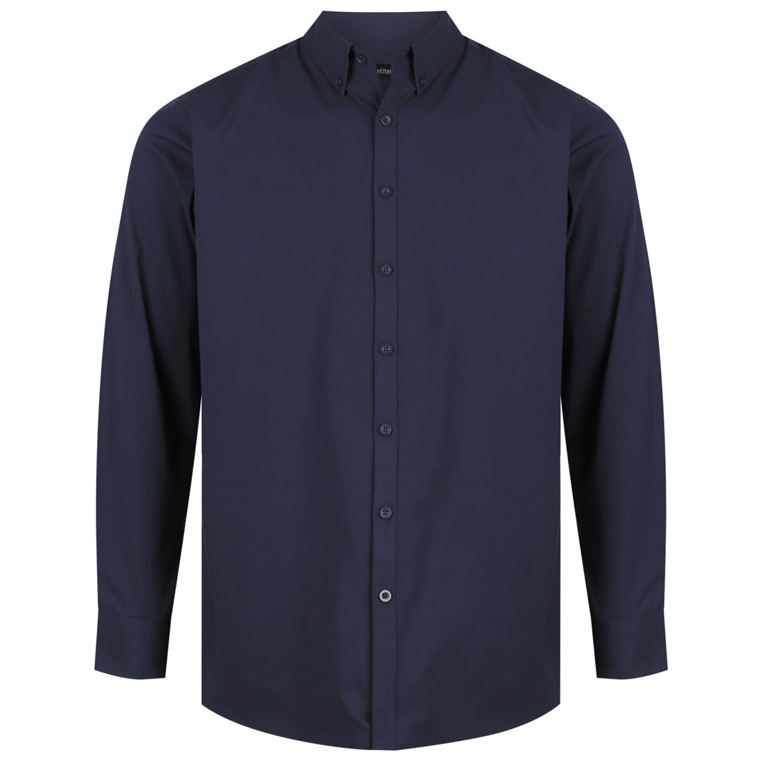 House of Uniforms The Baxter Shirt | Mens | Long Sleeve Identitee Navy