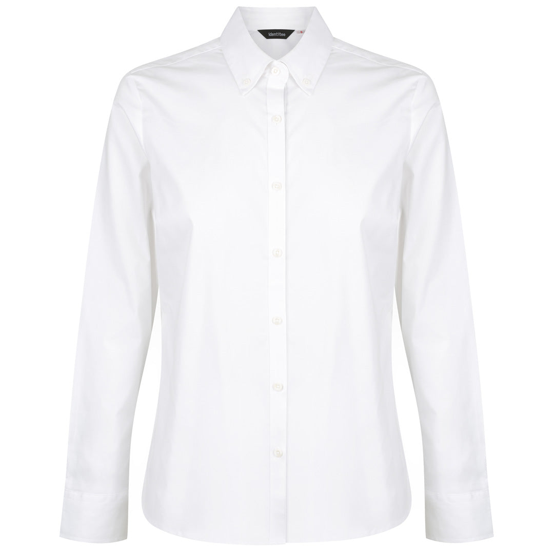 House of Uniforms The Baxter Shirt | Ladies | 3/4 & Long Sleeve Identitee White