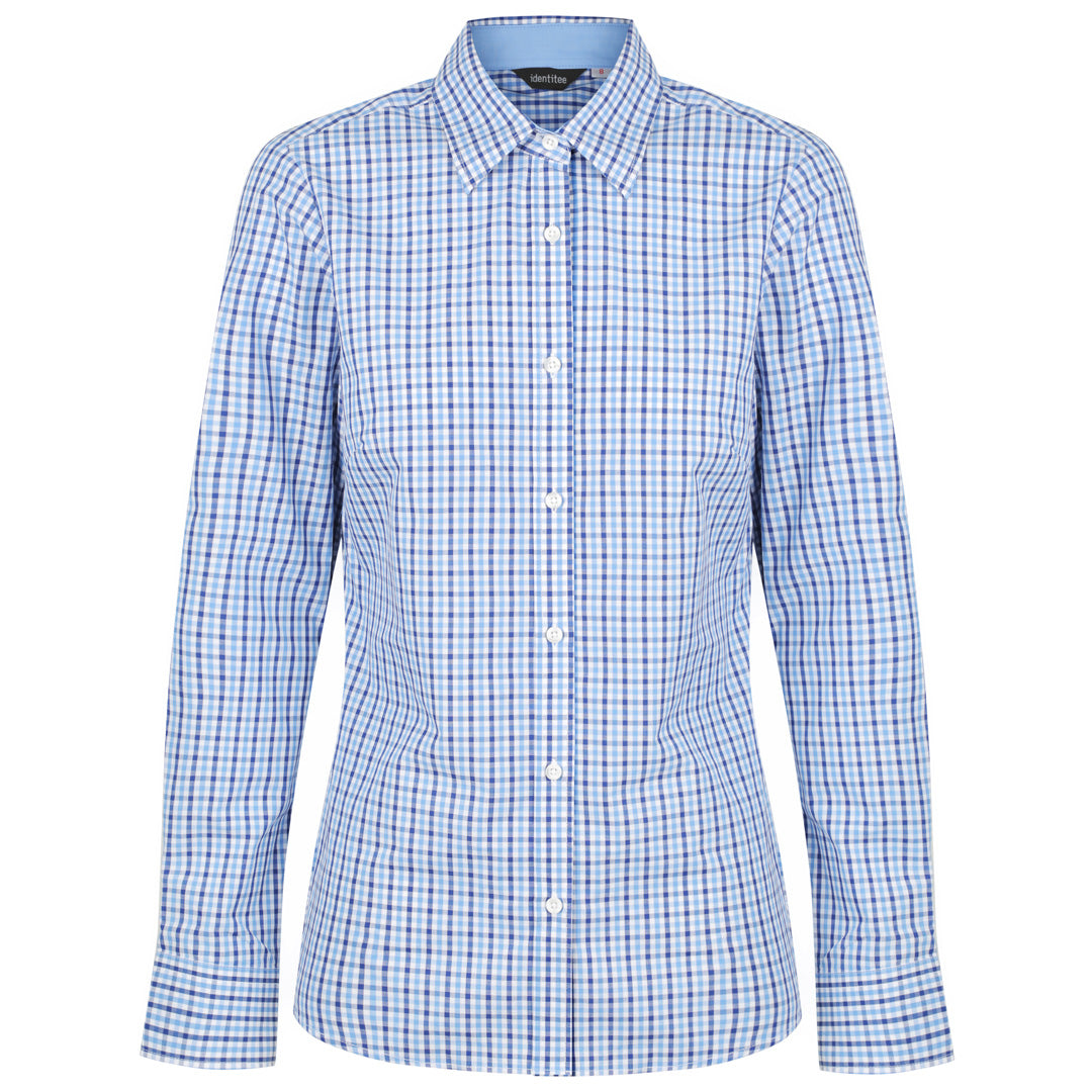 House of Uniforms The Hudson Shirt | Ladies | Short & Long Sleeve Identitee Navy/Sky/White