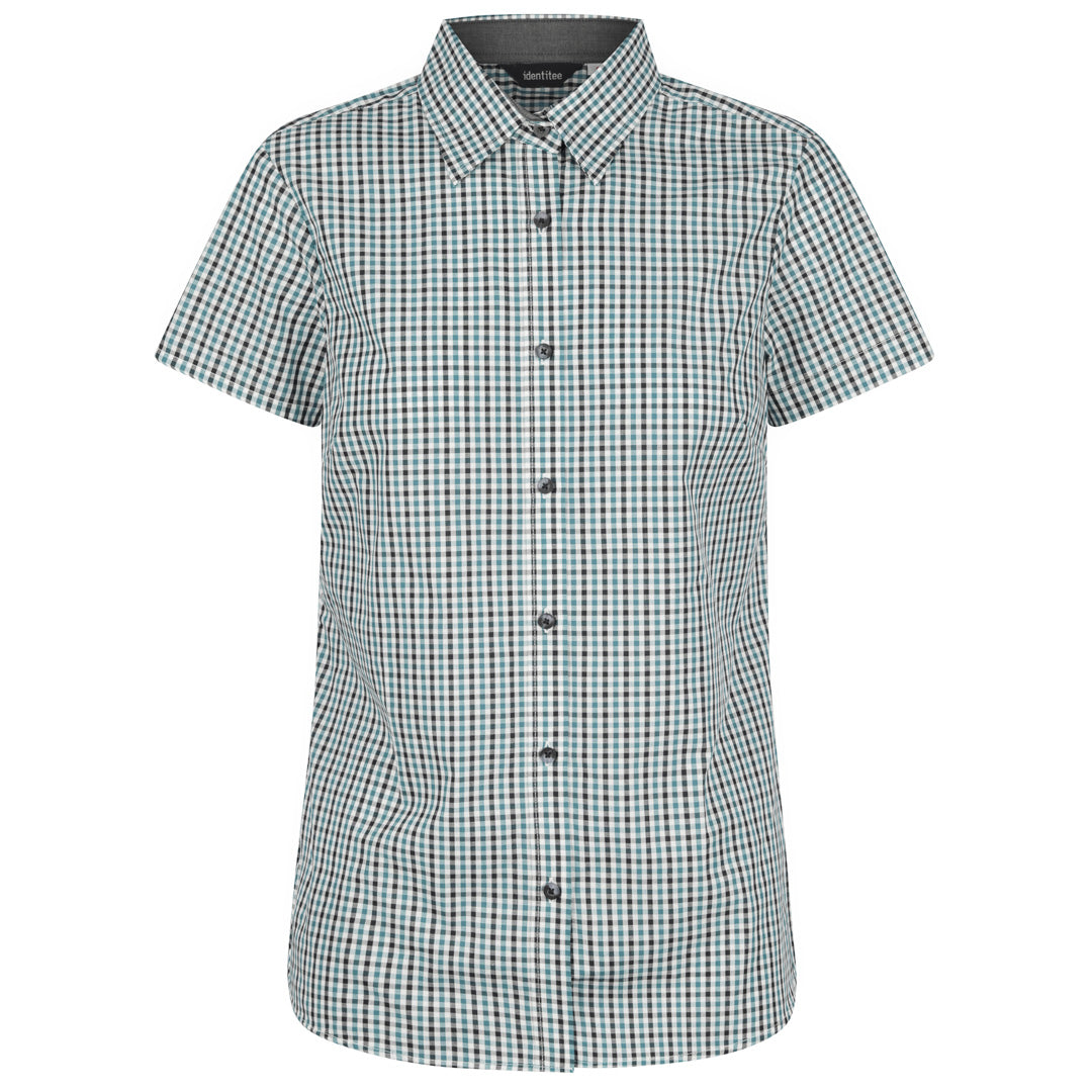 House of Uniforms The Hudson Shirt | Ladies | Short & Long Sleeve Identitee Green/Black/White