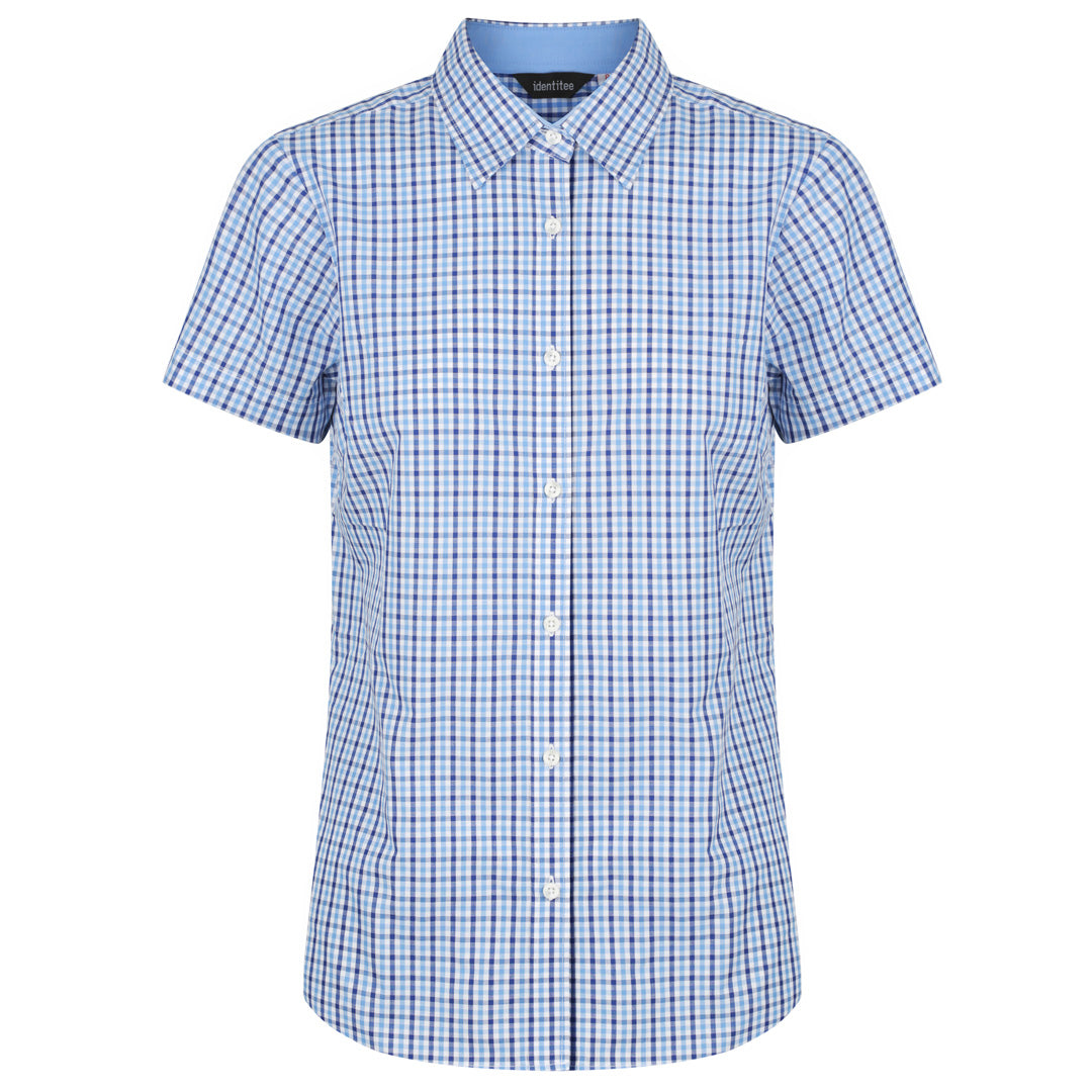 House of Uniforms The Hudson Shirt | Ladies | Short & Long Sleeve Identitee Navy/Sky/White